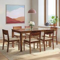 Floyd 6 Seater Dining Table Glass Top With Set Of 6 Kerry Dining Chairs