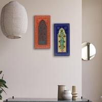 Desert Art MDF Handpainted Yellow Rectangle Wall Hanging Frame