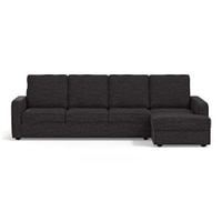 Apollo Sofa (Colour : Graphite Grey, Cushion : Soft, Back Type : High Back, Seating Capacity : Right Aligned 3 Seater + Right Aligned Chaise + Ottoman)