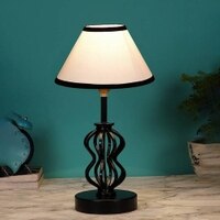 Alaya Multicolor cotton Table lamp with Iron Base
