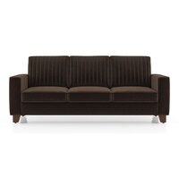 Apollo Neo 3 Seater Fabric Sofa in Dark Earth Colour (Back Height : Regular, Cushion Type : Hard)
