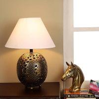 Mystica White Cotton Shade Table Lamp