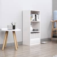 Hexa Engineered Wood Bookshelf Multipurpose Storage Rack in Frosty White Colour