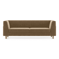 Rubik Luxe 3 Seater Fabric Sofa in Fawn Velvet Colour