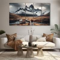 The Castle Decor Nature Art Wall Painting Wooden Framed Digital Painting 27x48 Inch (Style 3)