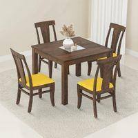 Brighton Square 4 Seater Dining Table With Fabio Dining Chair Set