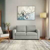 Apollo High Back 2 Seater Fabric Sofa in Vapour Grey Colour