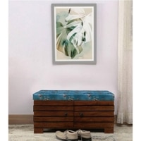 Liliana Shoe Rack With Seating In Honey Oak Finish