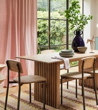 Land Solid Wood Dining Chair In Natural Finish