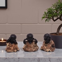 VEDAS Polyresin  Figurine in Black Colour
