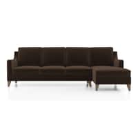 Abbey Sectional Sofa (Colour : Dark Earth, Cushion : Hard, Seater : Right Aligned 3 Seater + Right Aligned Chaise)
