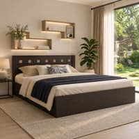 Erinnyes Engineered Wood King  Size Bed With Drawer Storage (Melamine Finish)