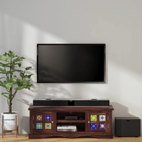 Sheesham Wood TV Unit in Provincial Teak Finish for TVs up to 50 Inches