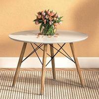 Ormond Round Solid Wood Coffee Table In White Finish