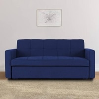 Medas 3 Seater Pull Out Sofa cum Bed  in Navy Blue Colour