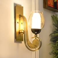 Richmond Brass and Glass Wall Light