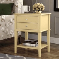 Haze Mango Wood Side and End Table in Yellow Finish