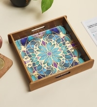Blue Blossom Art Tray - Large