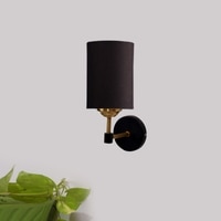 Devansh Metal Electric Wall Light in Black Colour with Black Shade Count of 1 Light