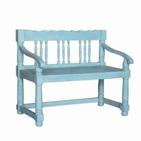 Norland Solid Wood Bench In Blue Finish