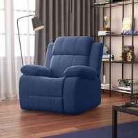Griffin Fabric One Seater Manual Recliner in Lapis Blue Fabric Colour