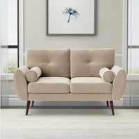 Faro Velvet 2 Seater Sofa in Cream Colour