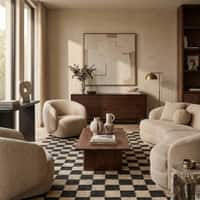 Jaipur Rugs Damier Chess Jute 5x8 Feet Eucalyptus And Ebony Dhurrie Carpet