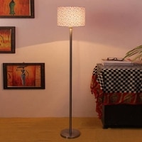 Deana Multicolour Cotton Shade Floor Lamp