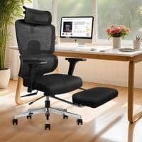 Imperia Pro Ergonomic High Back Study Chair with Headrest in Black Colour