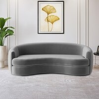 Storn Velvet 3 Seater Sofa in Grey Colour