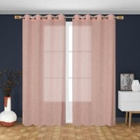 linen net Pack Of 2 Sheer Long Door Curtains