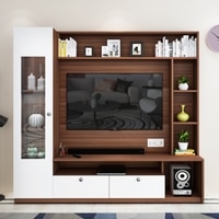 Casper Tv Unit Walnut And Frosty White 55 Inches Tv