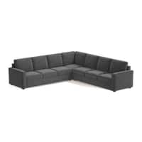 Apollo Corner Sofa (Seating Capacity : Left Aligned 3 Seater + Right Aligned 3 Seater + Corner, Colour : Smoke, Cushion Type : Soft, Back Height : High Back)
