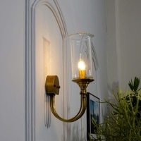 Stella Clear Glass and Gold Metal Wall Light
