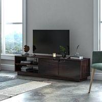 Zephyr Solid Wood TV Unit in Mahogany Finish