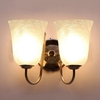 Devansh Steel Electric Wall Light in Steel Colour with White Shade Count of 2 Lights