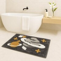 Luxe Home Macau Planet Bath Mat (40x60 cm)- Silver