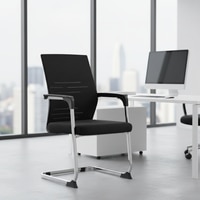Kepler Brooks Yuvo Visitor Chair in Black Colour