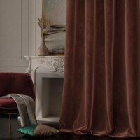 Stoa Paris Velvet Long Door Curtains, Premium Dim-Out Curtain for Pack of 1, Date Night - Caramel Caress