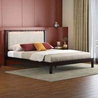 Satori Solid Wood Queen Size Bed In American Walnut Finish