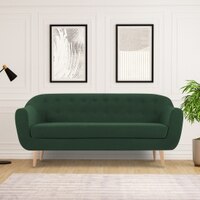 Colam Velvet 3 Seater Sofa in Green Colour