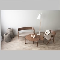 Scandinavian Sandra Set of Two Coffee Tables Cocoa Finish