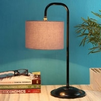 Alana Grey cotton Shade Iron Table Lamp