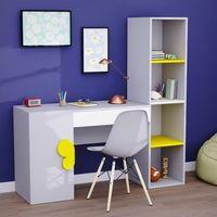 Joy Ride Study Table In Silver Gray Colour