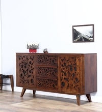 Lifty Sheesham Wood Sideboard In Provincial Teak Finish