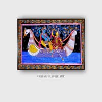Madhubani Canvas Wall Prints Canvas Wall Prints Set of 2 Multicolor Matte