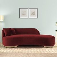 Maddox Velvet 3 Seater Sofa in Maroon Colour