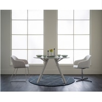 Scandinavian Hedi Dining Chair Chrome Finish