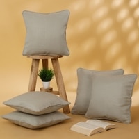 Set Of 5 Jacquard Square Cushion Covers