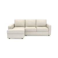 Apollo Fabric Sectional Sofa (Colour : Pearl, Cushion : Hard, Back Type : Regular, Seating Capacity : Left Aligned 2 Seater + Left Aligned Chaise)